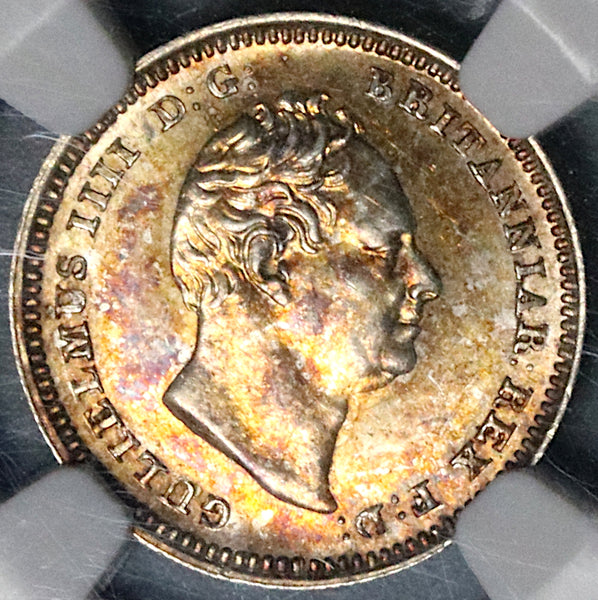 1837 NGC AU 58 William IV Great Britain 3 Pence Rare Silver Coin POP 1/0 (22091902D)