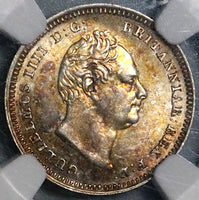 1837 NGC AU 58 William IV Great Britain 3 Pence Rare Silver Coin POP 1/0 (22091902D)