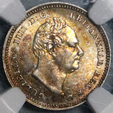 1837 NGC AU 58 William IV Great Britain 3 Pence Rare Silver Coin POP 1/0 (22091902D)