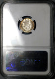 1837 NGC AU 58 William IV Great Britain 3 Pence Rare Silver Coin POP 1/0 (22091902D)
