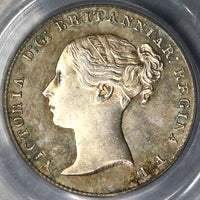 1861 PCGS MS 64 Victoria 3 Pence Great Britain Silver Coin (18110405C)