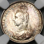 1889 NGC MS 66 Victoria Maundy 3 Pence Great Britain Silver Coin (22080901C)