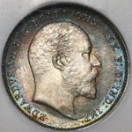 1905 NGC MS 65 Edward VII 3 Pence Great Britain Silver Coin (20042302C)