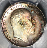 1908 PCGS PL 66 Edward VII 3 Pence Maundy Proof Like Great Britain Coin (20021901C)