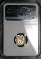1913 NGC MS 65+ George V 3 Pence Great Britain Gem Sterling Silver Coin (22100903C)