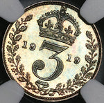 1919 NGC MS 66 George V 3 Pence Maundy Mint State Great Britain Coin (22021303C)