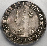 1553 ICG F 12 Queen Mary I Groat 4 Pence Hammered Great Britain Tudor England Coin (22090301D)