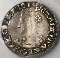 1553 ICG F 12 Queen Mary I Groat 4 Pence Hammered Great Britain Tudor England Coin (22090301D)