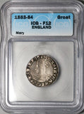 1553 ICG F 12 Queen Mary I Groat 4 Pence Hammered Great Britain Tudor England Coin (22090301D)