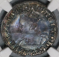 1553 NGC XF Det Queen Mary Groat 4 Pence Great Britain England Coin (21101701C)