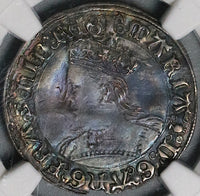 1553 NGC XF Det Queen Mary Groat 4 Pence Great Britain England Coin (21101701C)