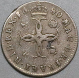 1680 Charles II 4 Pence VF Great Britain Groat Sterling Silver Coin (22101701R)