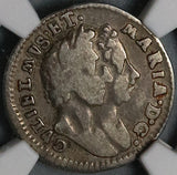 1690 6/5 NGC VF 20 William Mary 4 Pence Groat Great Britain England Mint Error Coin (21100602C)