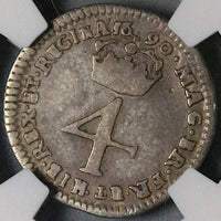 1690 6/5 NGC VF 20 William Mary 4 Pence Groat Great Britain England Mint Error Coin (21100602C)