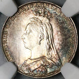 1889 NGC MS 66 Victoria Maundy 4 Pence Groat Great Britain Silver Coin (22080902C)