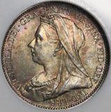 1899 NGC MS 64 Victoria  4 Pence Great Britain Gem Old Fatty Holder Coin (21053001C)