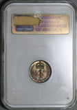 1899 NGC MS 64 Victoria  4 Pence Great Britain Gem Old Fatty Holder Coin (21053001C)