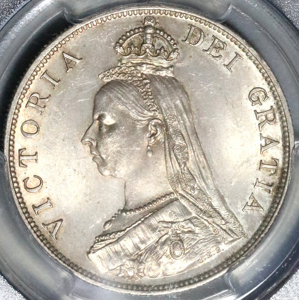 1889 PCGS MS 64 Victoria Double Florin 4 Shillings Great Britain