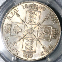 1889 PCGS MS 64 Victoria Double Florin 4 Shillings Great Britain Coin (21082201D)