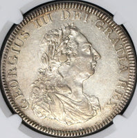 1804 NGC AU 53 George III 5 Shillings Silver Dollar Great Britain Coin (18073103C)