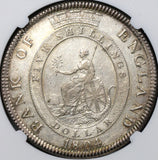 1804 NGC AU 53 George III 5 Shillings Silver Dollar Great Britain Coin (18073103C)