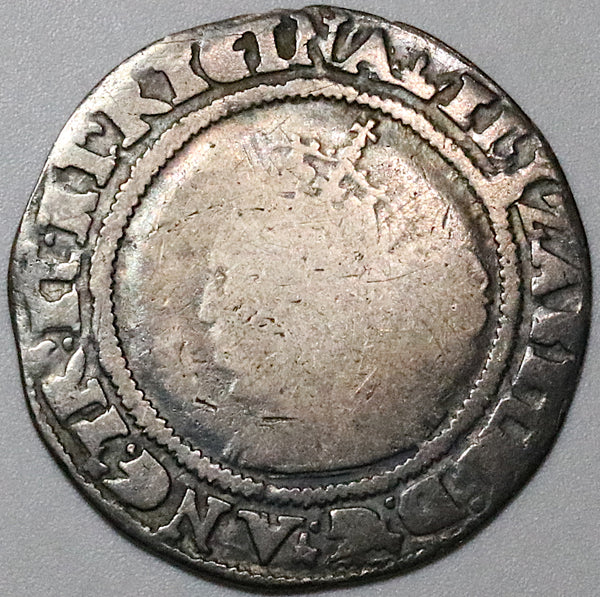 1567 Elizabeth I 6 Pence Britain England Tudor Hammered Silver Coin (23020502R)