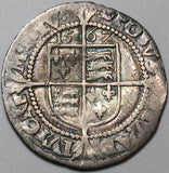 1567 Elizabeth I 6 Pence Britain England Tudor Hammered Silver Coin (23020502R)