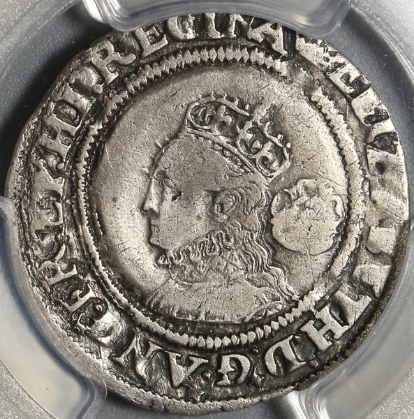 1568 Elizabeth I 6 Pence Great Britain Silver Coin PCGS VF Det (20112601C)