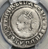 1568 Elizabeth I 6 Pence Great Britain Silver Coin PCGS VF Det (20112601C)