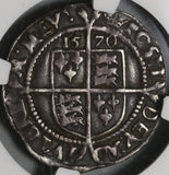 1570 NGC VF 25 Elizabeth I 6 Pence Great Britain England Silver Coin (21051702C)