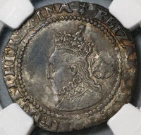 1572 NGC AU 50 Elizabeth I 6 Pence Great Britain England POP 2/0 (22012701C)