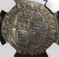 1572 NGC AU 50 Elizabeth I 6 Pence Great Britain England POP 2/0 (22012701C)