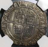 1572 NGC AU 50 Elizabeth I 6 Pence Great Britain England POP 2/0 (22012701C)
