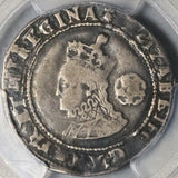 1572 PCGS F 15 Elizabeth I 6 Pence Great Britain England Silver Coin (21070401C)