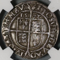 1572 NGC VF 35 Elizabeth I 6 Pence Inverted 2 Mint Error Britain England Silver Coin POP 1/0 (21052701C)