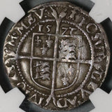 1572 NGC VF 35 Elizabeth I 6 Pence Inverted 2 Mint Error Britain England Hammered Silver Coin POP 1/0 (21052701C)