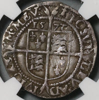 1572 NGC VF 35 Elizabeth I 6 Pence Inverted 2 Mint Error Britain England Hammered Silver Coin POP 1/0 (21052701C)