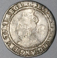 1578/7 Elizabeth I 6 Pence Overdate Britain England Silver Tudor Coin (21101701R)