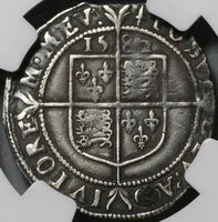 1582 Elizabeth I 6 Pence Great Britain England Silver Coin NGC VF Det Sword (21020302C)