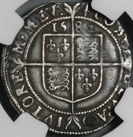 1582 Elizabeth I 6 Pence Great Britain England Silver Coin NGC VF Det Sword (21020302C)