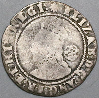 1585 Elizabeth I 6 Pence Britain England Hammered Tudor Silver Coin (23012001R)