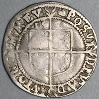 1590 Elizabeth I 6 Pence Britain England Tudor Hammered Silver Coin (23012301R)
