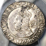 1593 PCGS AU Elizabeth I 6 Pence England Britain Hammered Silver Coin S-2578B (23021401C)