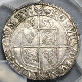 1593 PCGS AU Elizabeth I 6 Pence England Britain Hammered Silver Coin S-2578B (23021401C)
