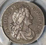 1681 PCGS VF 35 Charles II 6 Pence Great Britain Sterling Silver Coin S-3382 (20120702C)
