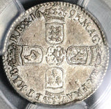 1695 PCGS AU55 William III 6 Pence England Great Britain Rare Silver Coin (19101601C)