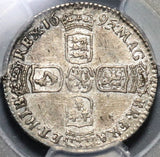 1695 PCGS AU55 William III 6 Pence England Great Britain Rare Silver Coin (19101601C)