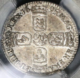 1695 PCGS AU55 William III 6 Pence England Great Britain Rare Silver Coin (19101601C)