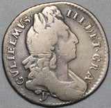 1696-y William III 6 Pence Great Britain York Mint Silver Coin (21100403R)