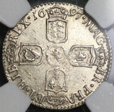 1697 NGC MS 63 William III 6 Pence Great Brtiain Mint State Coin (19102004C)